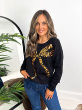 The Gia - Large Sequin Bow Knit